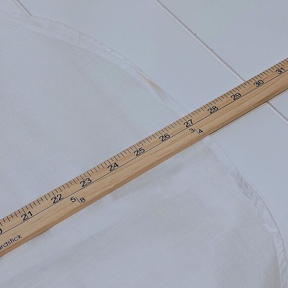 By Anthropologie Women's Large Bubble Cap Sleeve Button up Shirt White Cotton - Picture 9 of 9